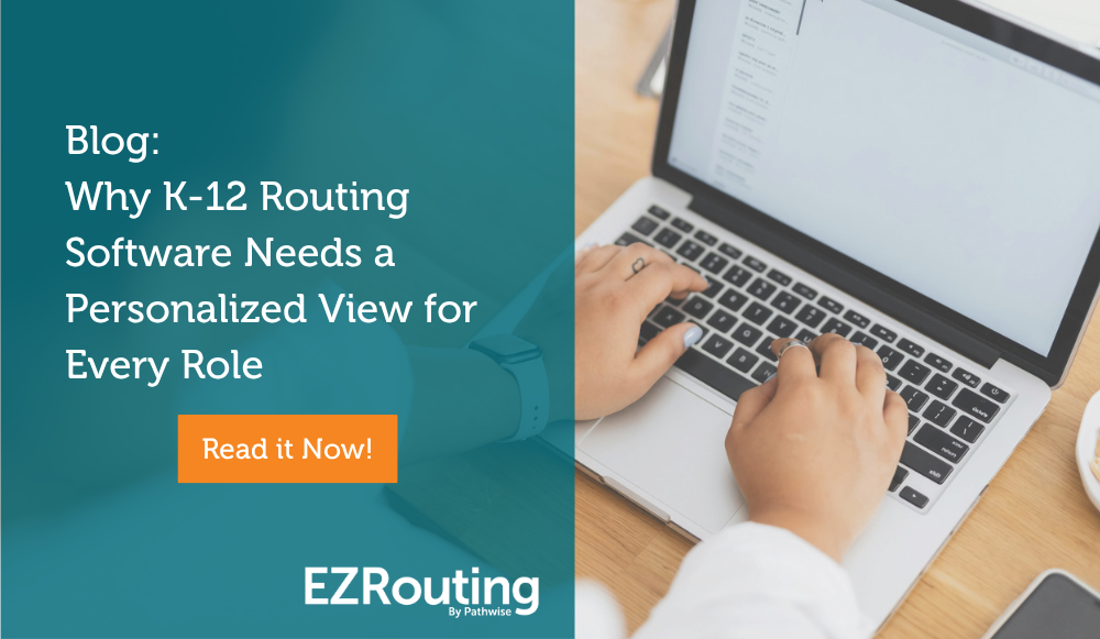 An image of a transportation director using their routing software